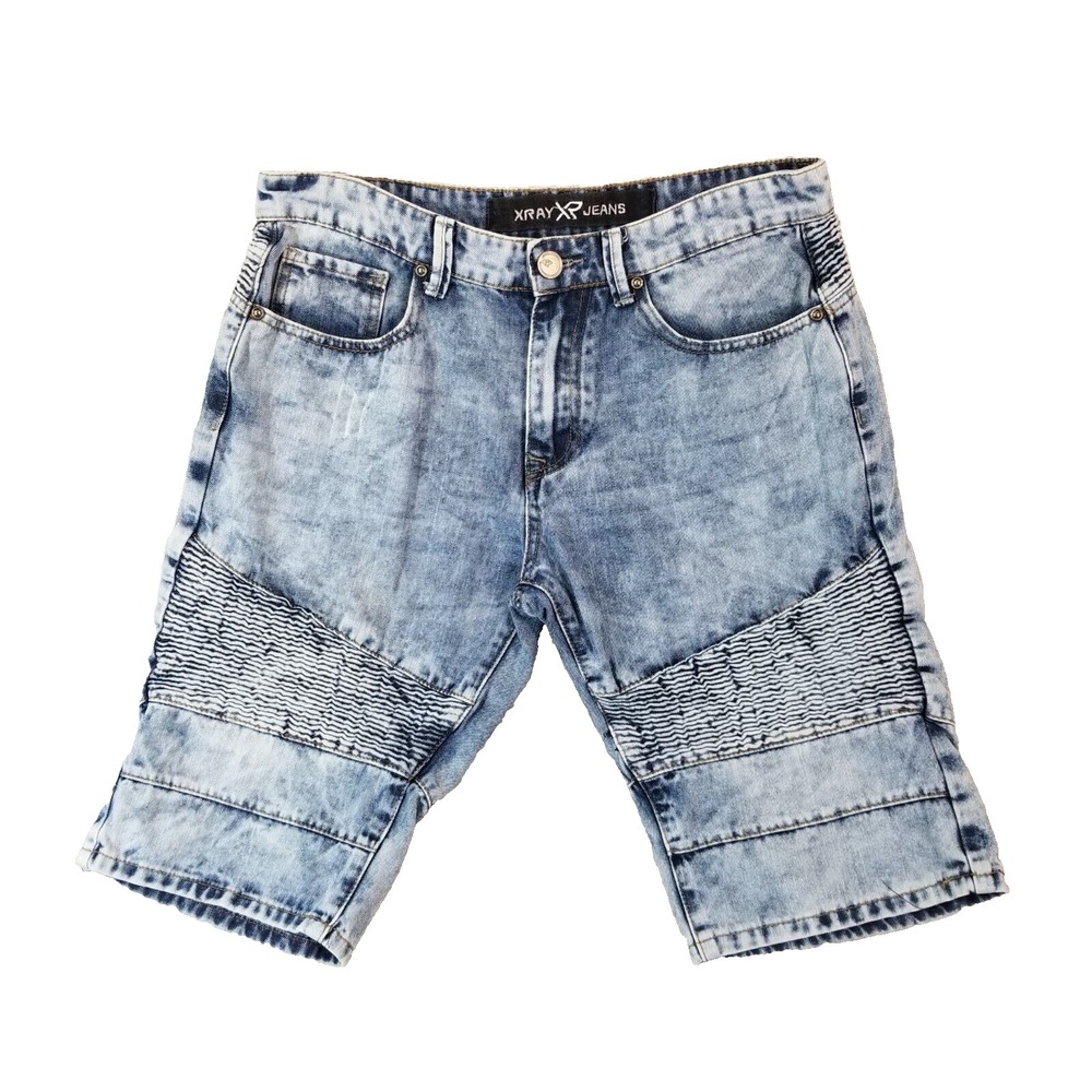 Xray Shorts men's 32x13 slim stacked blue denim modern preppy